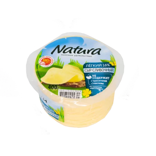 Сыр Natura Легкий Цилиндр 30% ТМ Натура Про 400гр/6