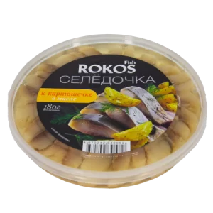 Пресерва сельди Селедочка к картошечке в масле ТМ Rokos Fish 180гр/18